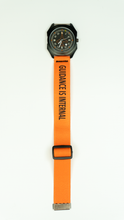 Load image into Gallery viewer, Guidance Is Internal - Orange/Black Elastic Watch Band
