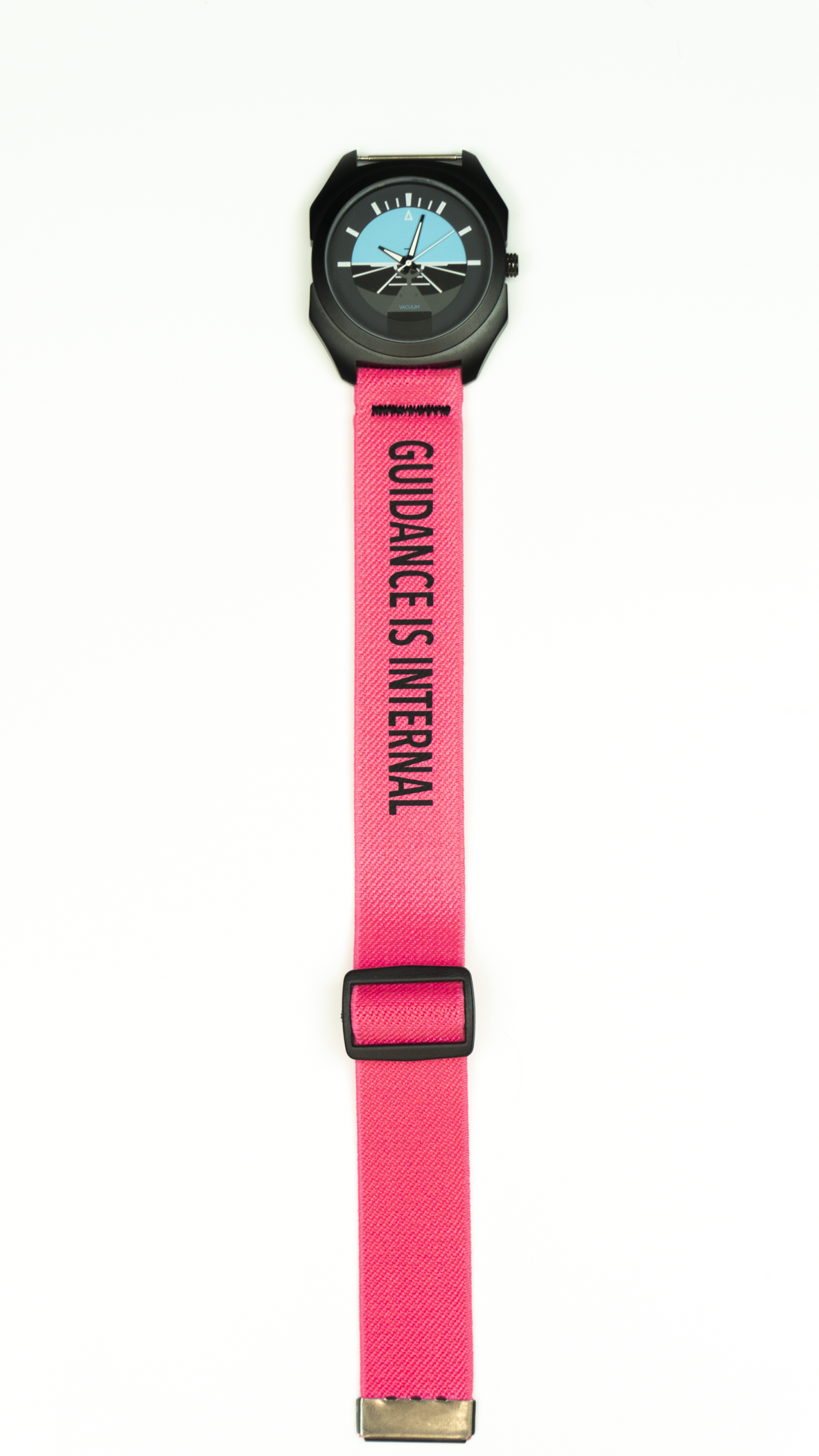 Guidance Is Internal - Pink/Black Elastic Watch Band