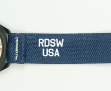 Load image into Gallery viewer, Guidance Is Internal - Navy/White Elastic Watch Band
