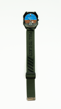 Load image into Gallery viewer, Pull To Eject - Olive Drab/Black Elastic Watch Band
