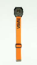 Load image into Gallery viewer, NASA &#39;Worm&#39; - Orange/Black Elastic Watch Band
