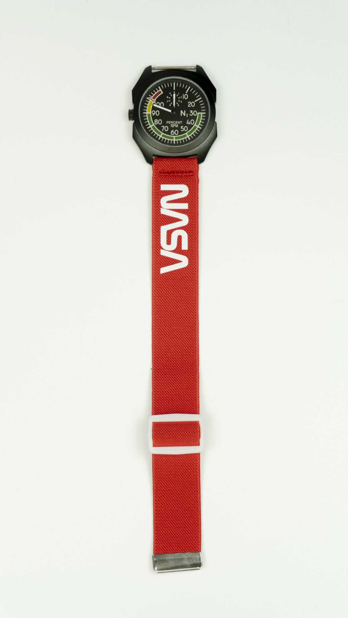 NASA 'Worm' - Red/White Elastic Watch Band