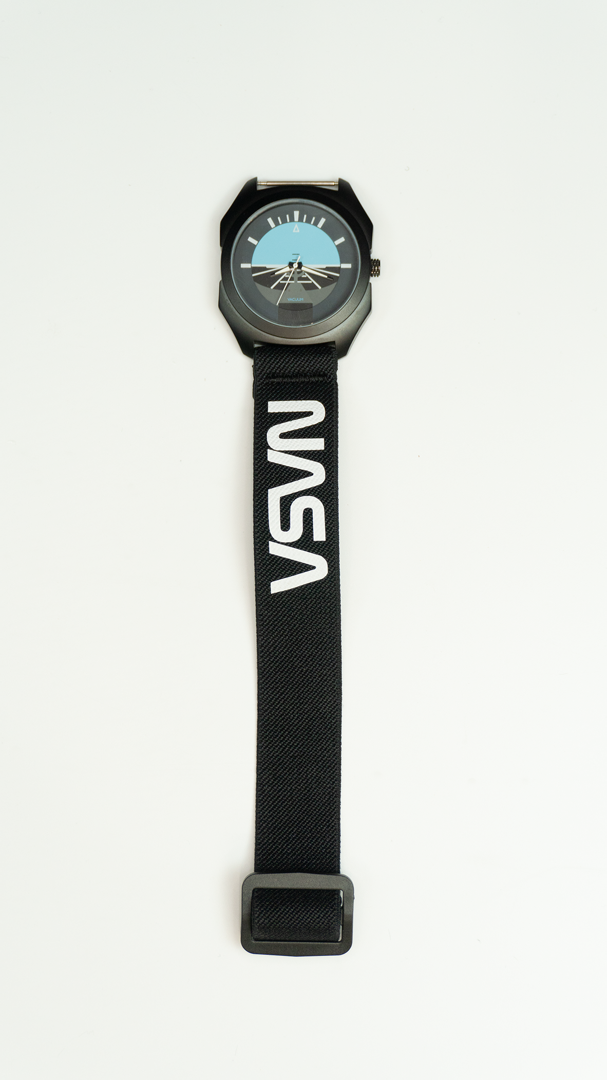 NASA Worm - Black/White Low Profile Elastic Watch Band