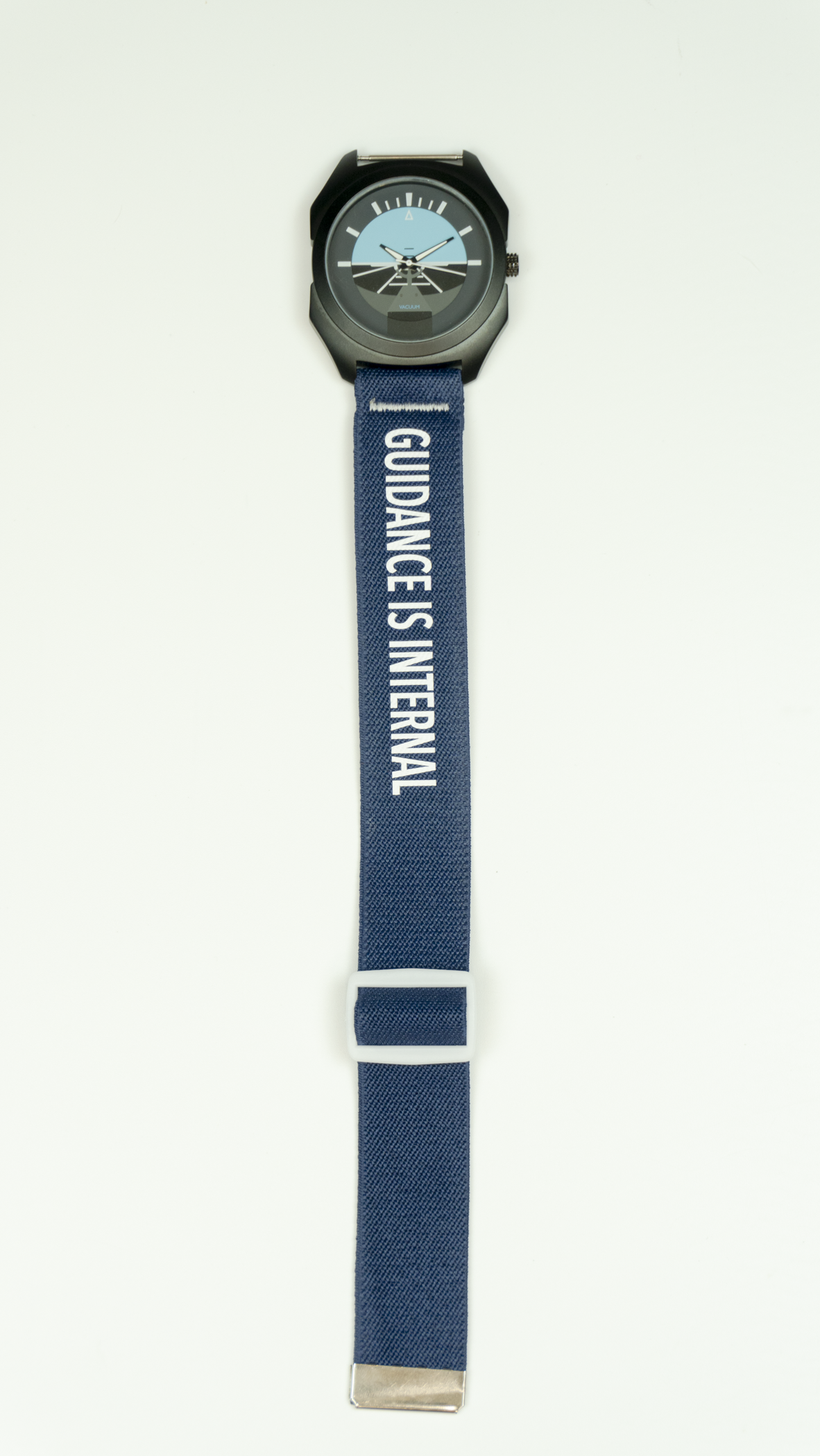 Guidance Is Internal - Navy/White Elastic Watch Band