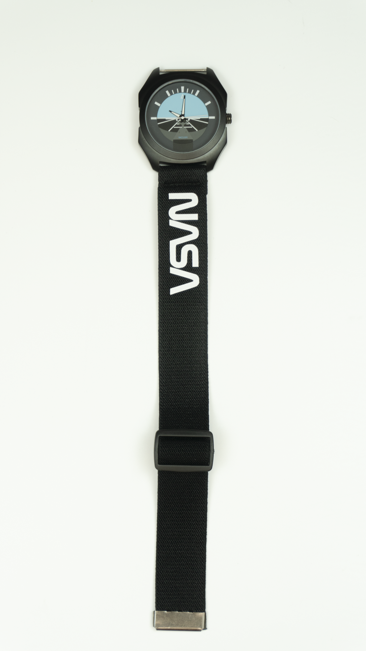 NASA 'Worm' - Black/White Elastic Watch Band